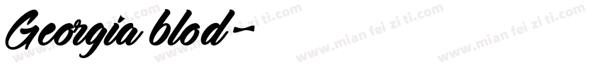 Georgia blod字体转换
